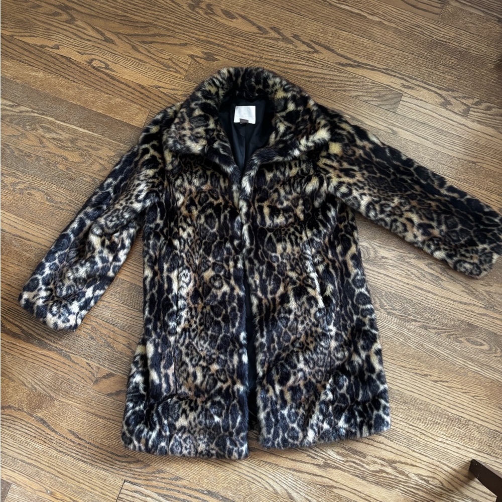 Rachel Parcell Animal Print Teddy Jacket